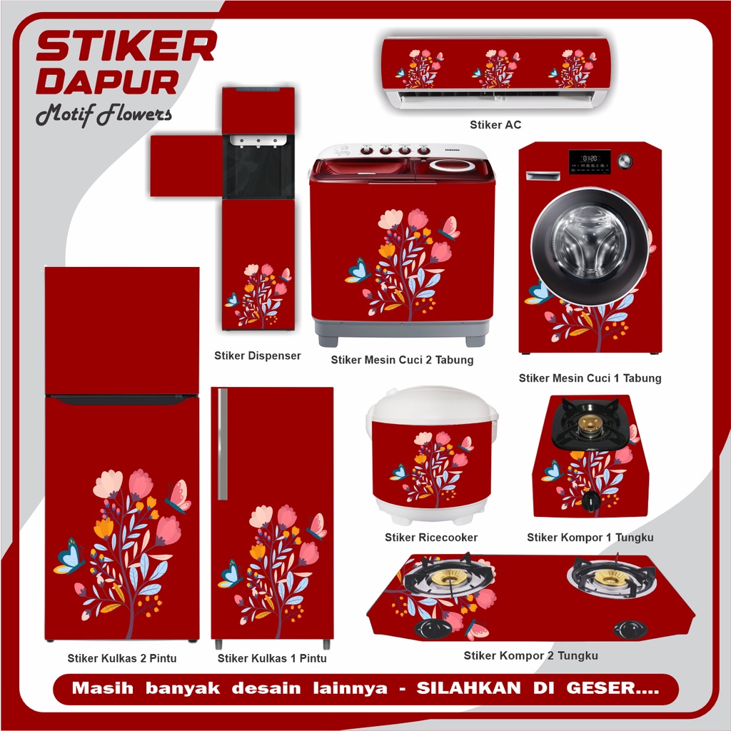 Jual Stiker Kulkas Kompor Mesin Cuci Pintu Tabung Mata Rice Cooker