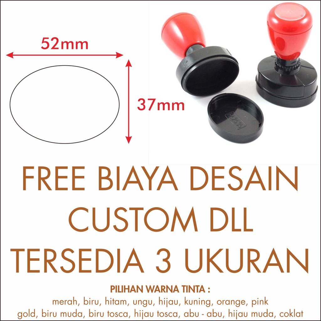 Jual Stempel Flash Otomatis Kilat Oval Stempel Warna Tanpa Biaya