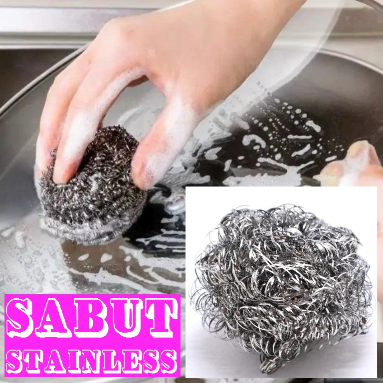 Jual Sabut Kawat Stainless Spon Cuci Piring Ekonomis Anti Karat Sikat