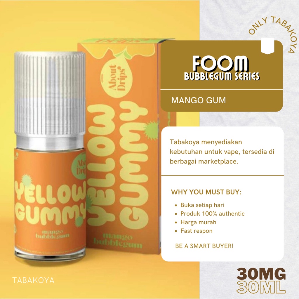 Jual Foom Yellow Gummy Liquid Salt Nic Mg Ml Bubblegum By About