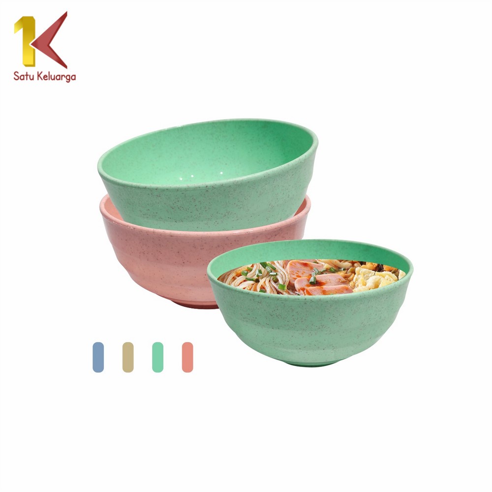 Jual Satu Keluarga Mangkok Set 4PCS 19CM Wheat Straw Bowl C810 Alat