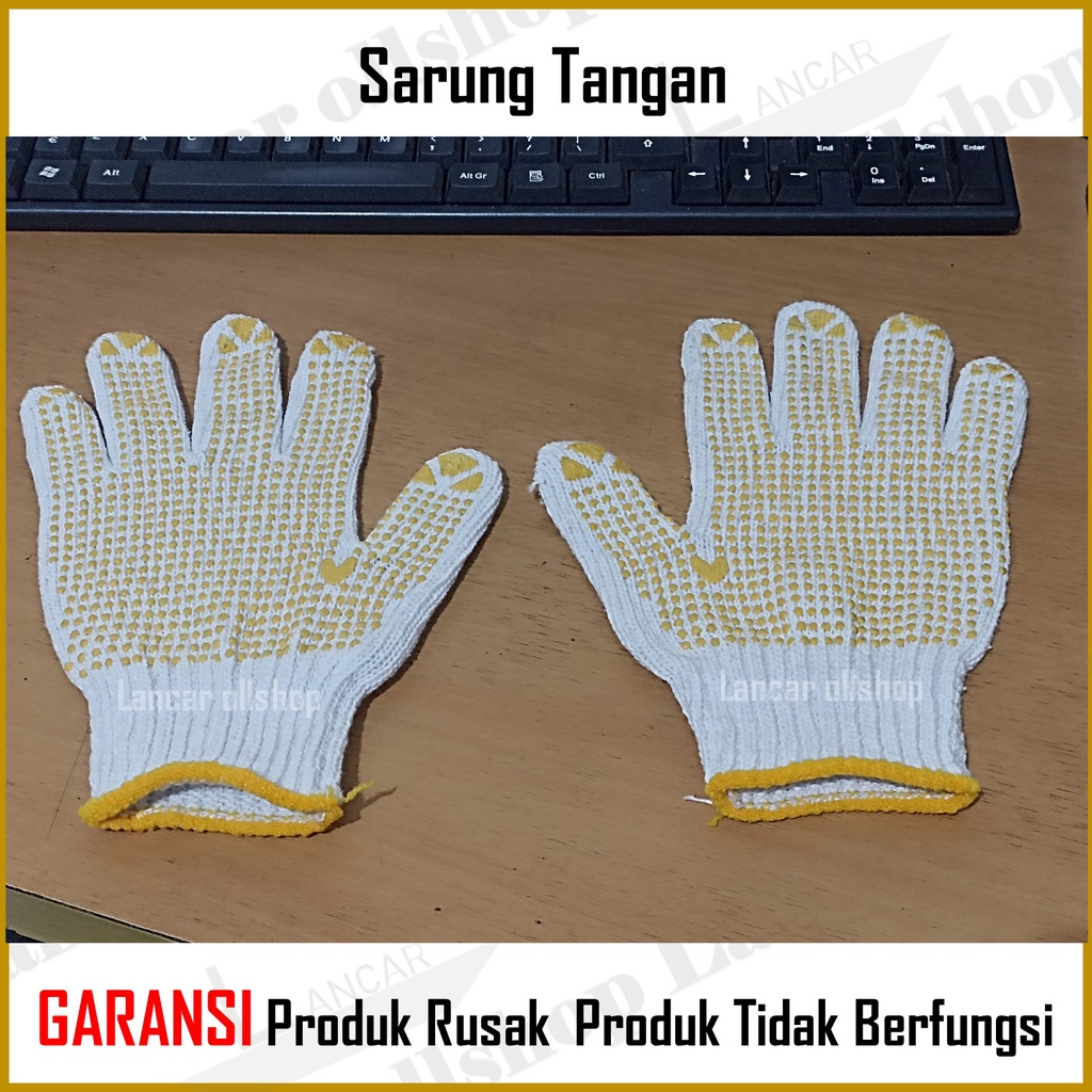 Jual Sarung Tangan Rajut Bintik Kuning Sarung Tangan Bintik Benang