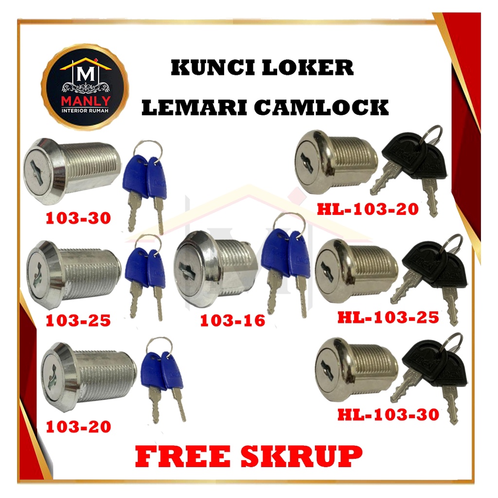 Jual Kunci Loker Kait Cam Lock Camlock Hl Locker Lemari Box