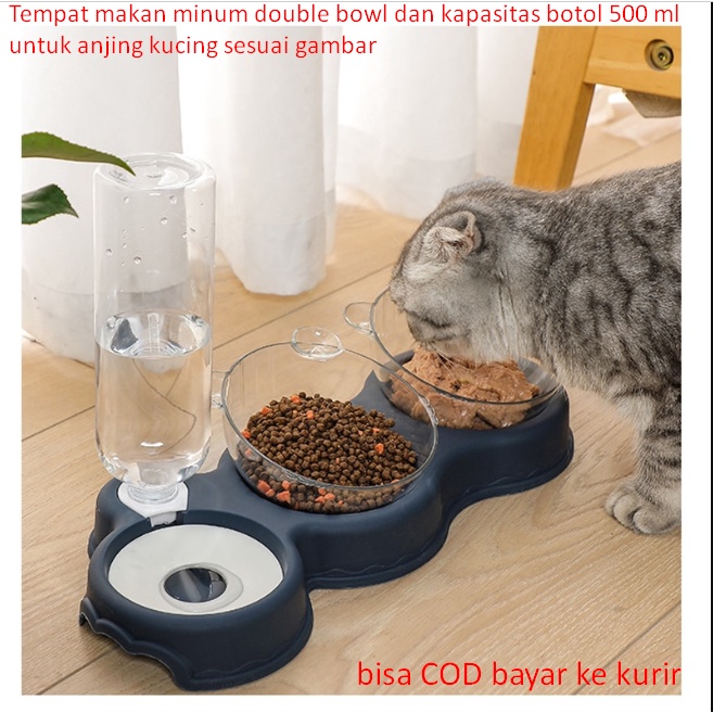 Jual Tempat Makan Minum Double Bowl Dan Kapasitas Botol 500 Ml Untuk