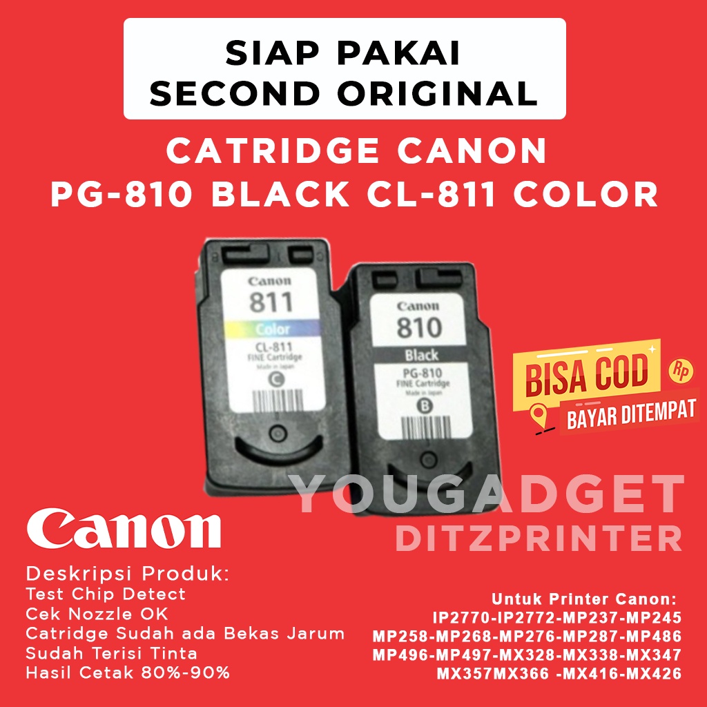 Jual Cartridge Tinta Canon Pg Pg Siap Pakai Print Ok Shopee