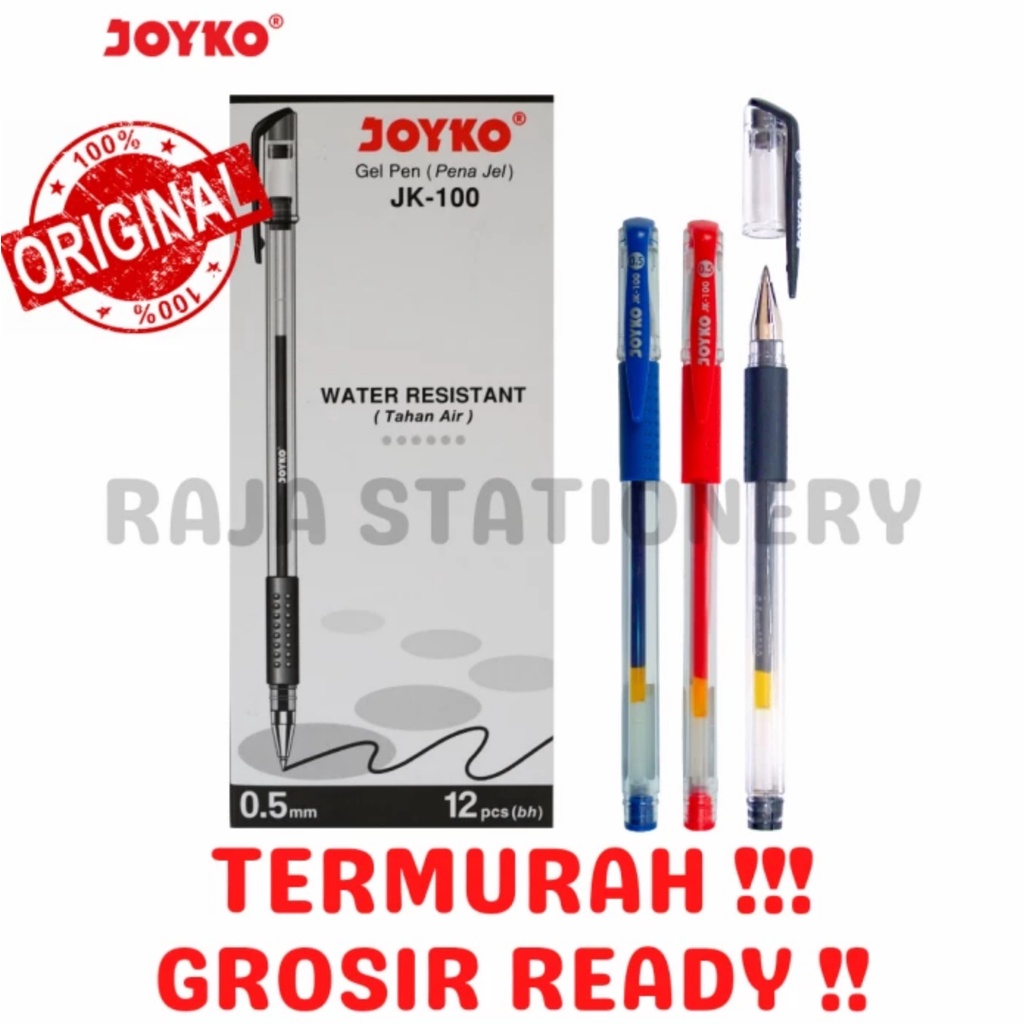 Jual Joyko Gel Pen Jk Pena Pulpen Jel Joyko Jk Lembut Hitam