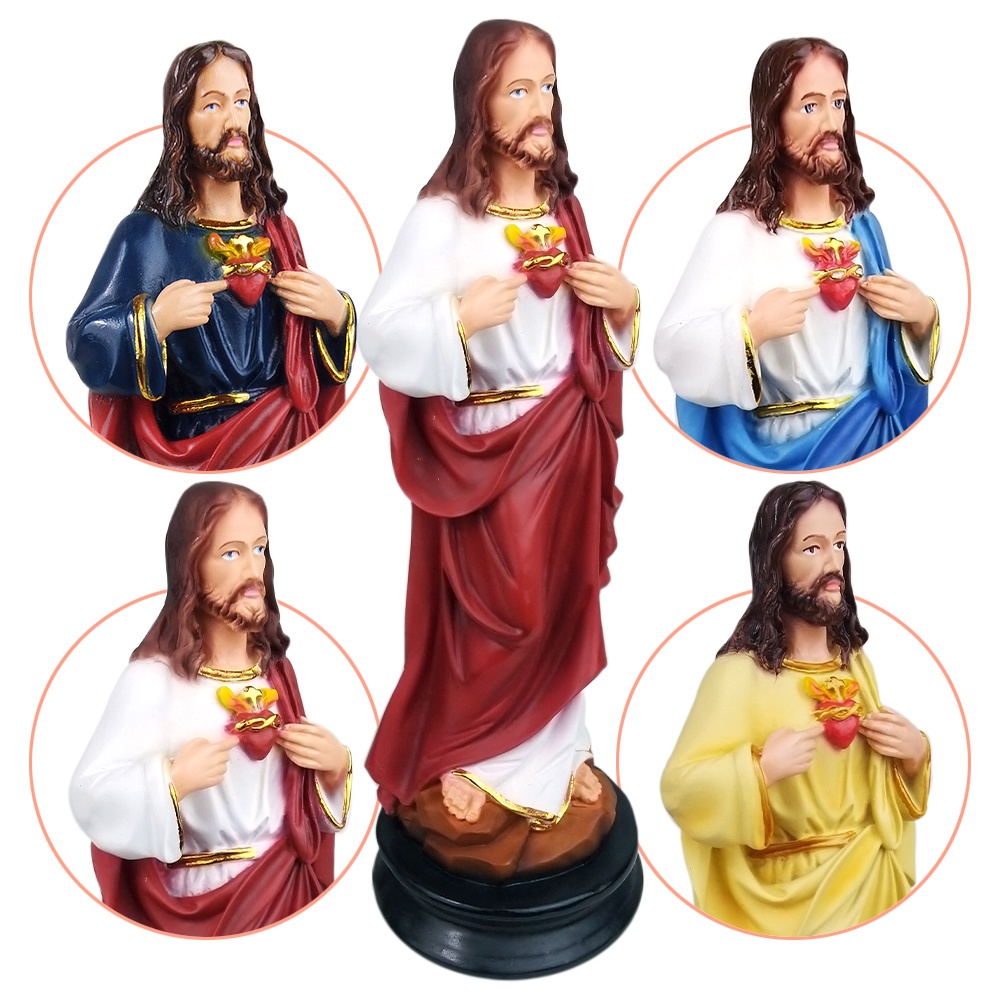 Jual Patung Yesus Hati Kudus 30 Cm Hiasan Arca Rohani Fiberglass