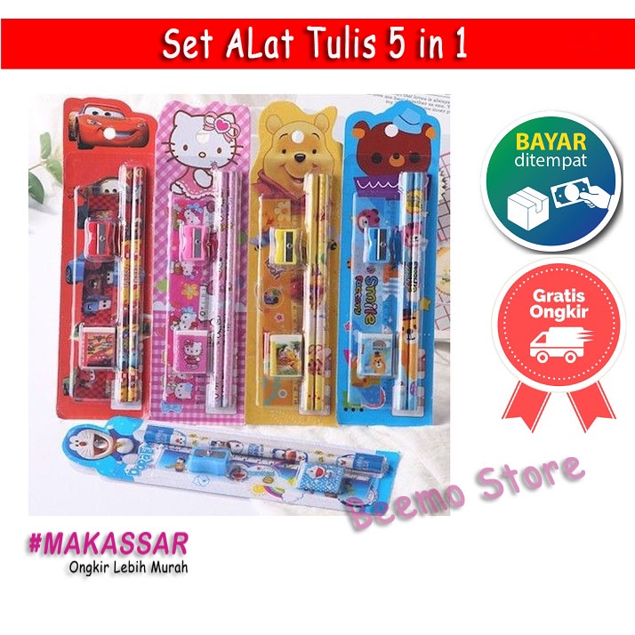 Jual Set Alat Tulis Sekolah In Karakter Lucu Mini Stationery Atk