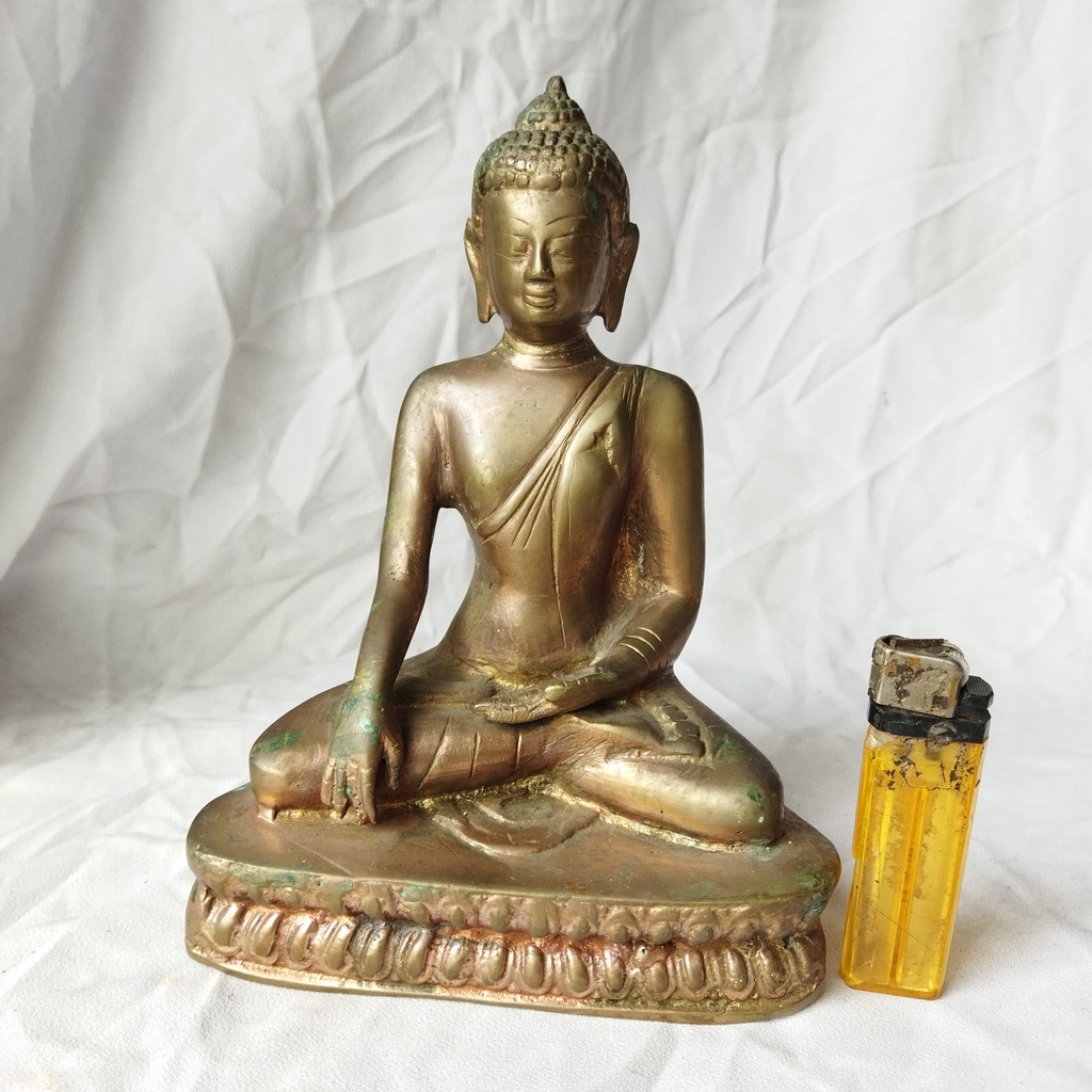 Jual Pajangan Patung Buddha Duduk Kuningan Cm Shopee Indonesia