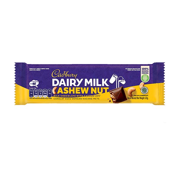 Jual CADBURY DAIRY MILK CASHEW NUT 62 GR COKLAT Shopee Indonesia