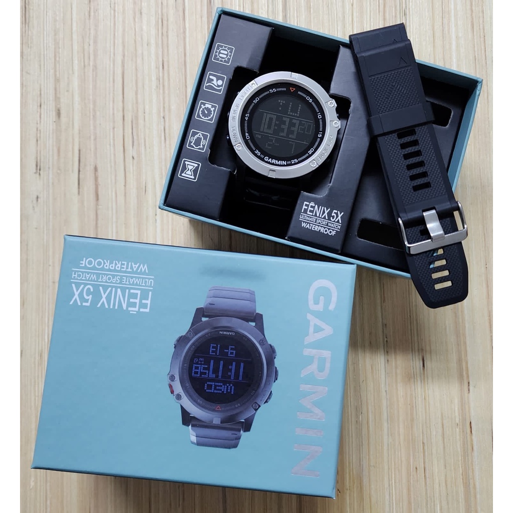 Jual Fullset Jam Tangan Pria Garmin HY876 Tanggal Aktif Strap Rubber