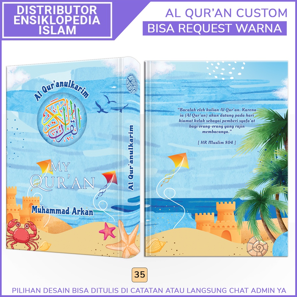 Jual Al Quran Custom Hafalan Blok Warna Ukuran Jumbo A4 Gratis Tulis