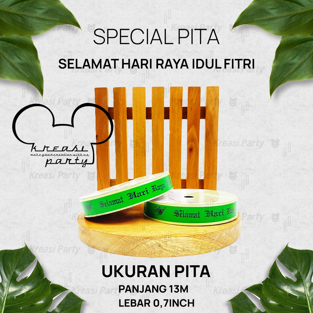 Jual Pita Ribbon Idul Fitri Pita Roll Selamat Hari Raya Idul Fitri