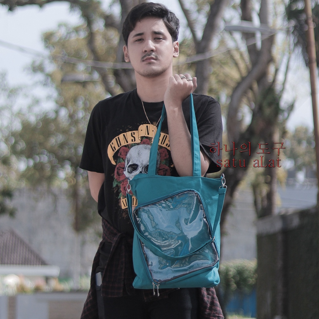 Jual SATU ALAT Tas Selempang Tote Bag HARANA TRANSPARAN 100 Canvas