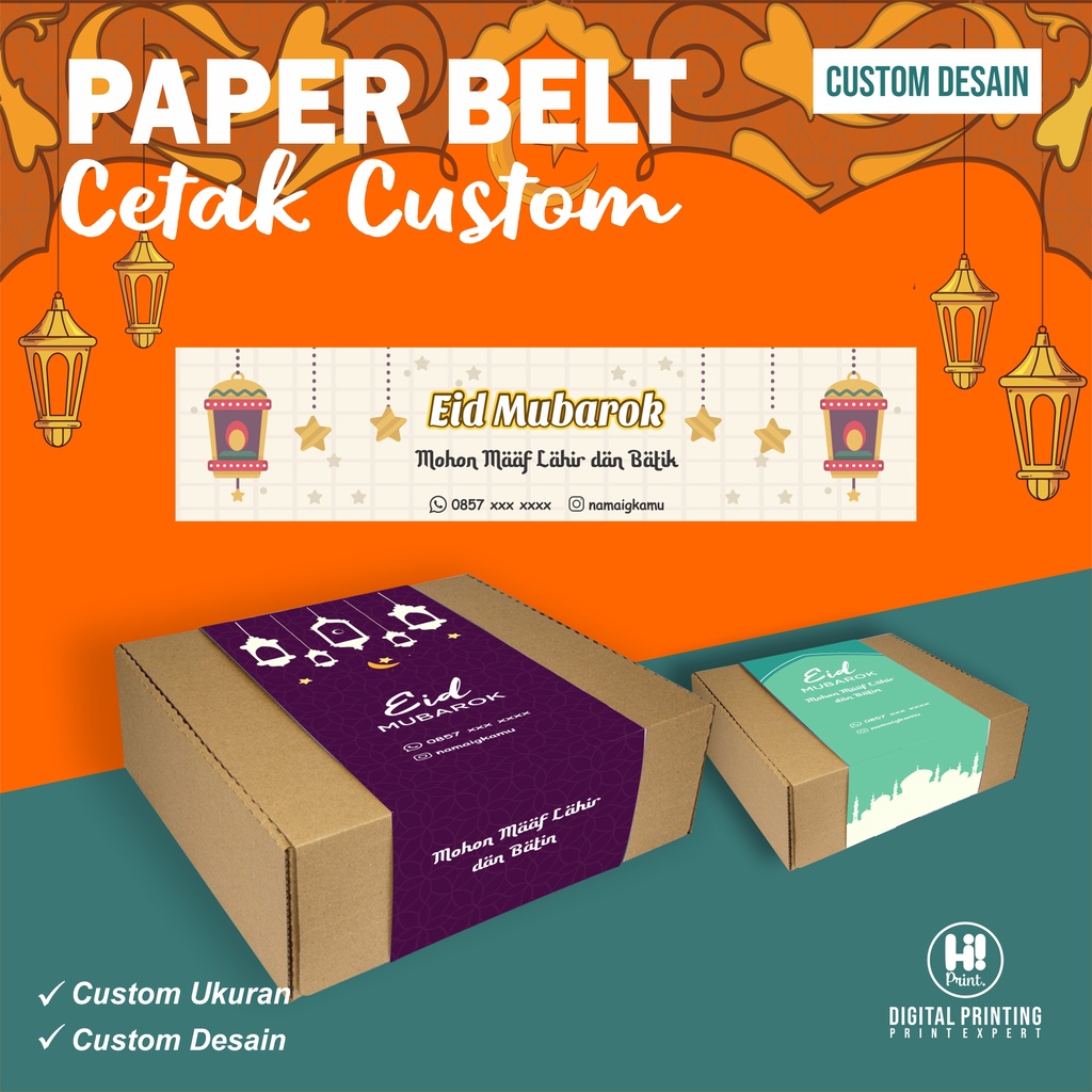 Jual Cetak Paper Belt Custom Idul Fitri Shopee Indonesia