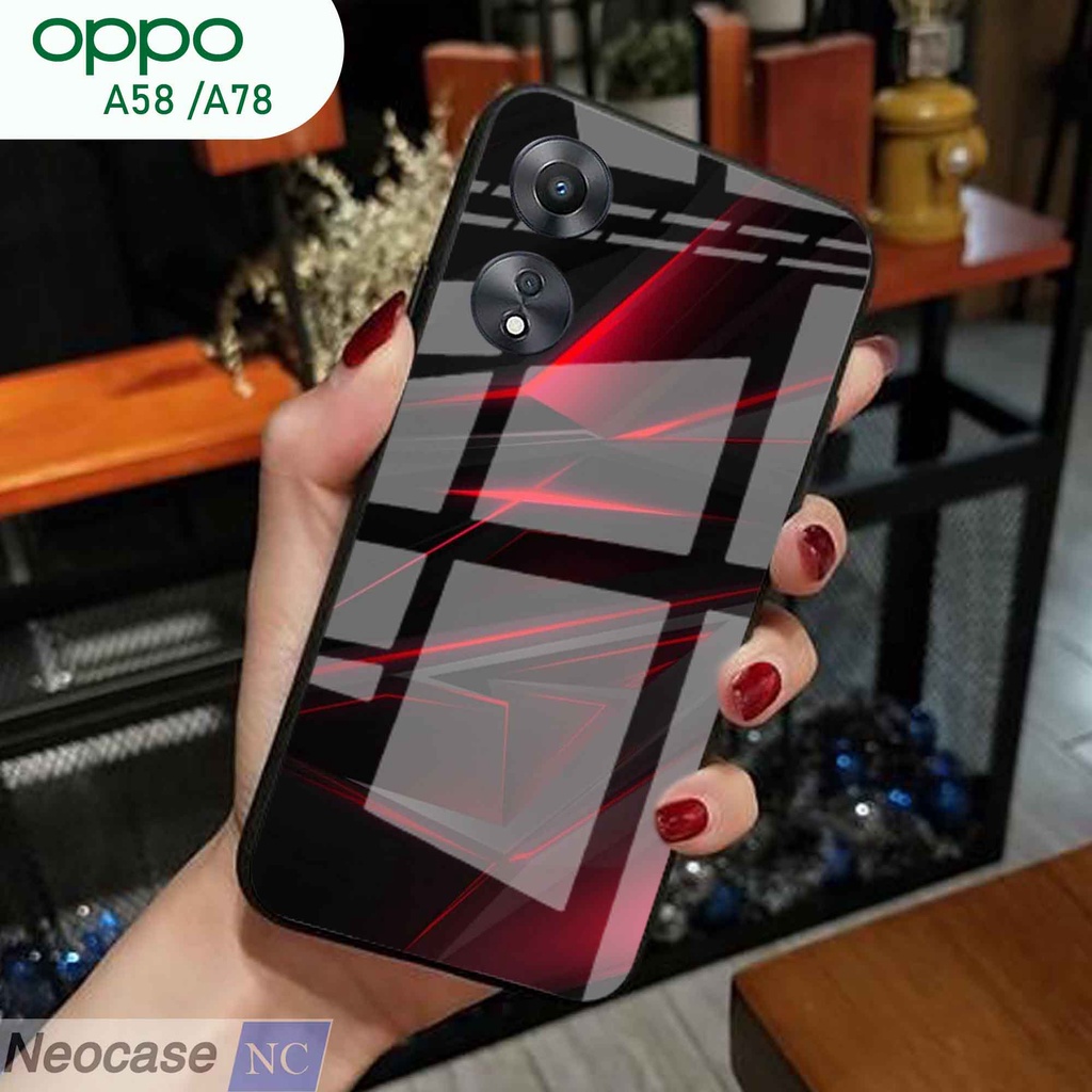 Jual Softcase Glass Kaca Oppo A58 A78 Case HP Oppo A58 A78 Casing