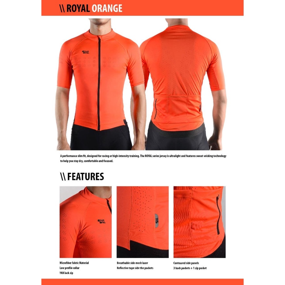 Jual Jersey Roadbike PVR ROYAL ORANGE Jerseys XC RAPPAPA Series