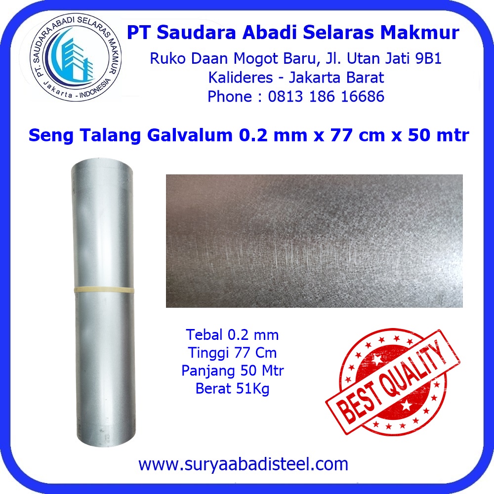 Jual Seng Talang Galvalum Mm X Cm X Mtr Roll Shopee Indonesia