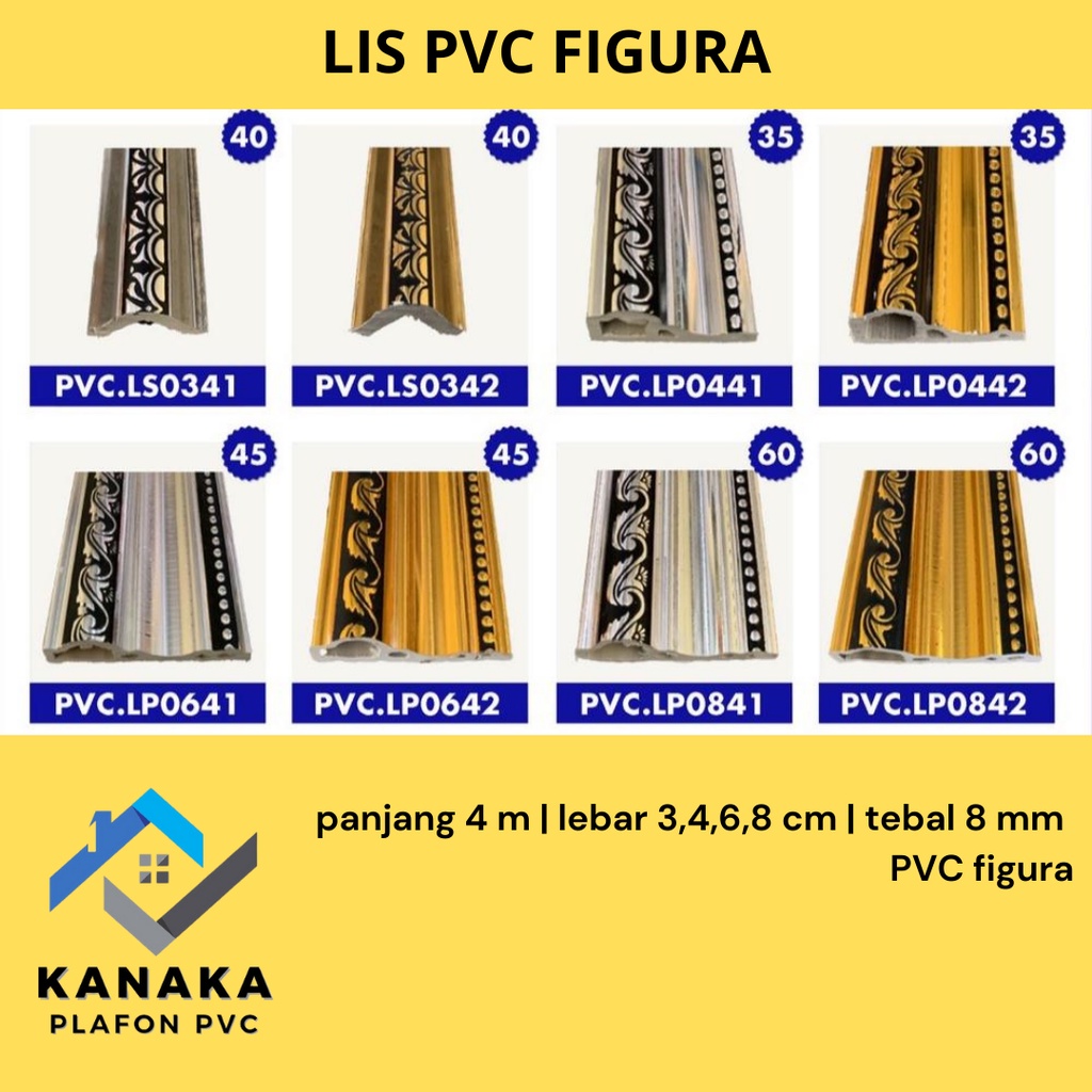 Jual LIS PVC FIGURA LIST PVC FIGURA PINGGIR SIKU 3 4 6 8 Cm De