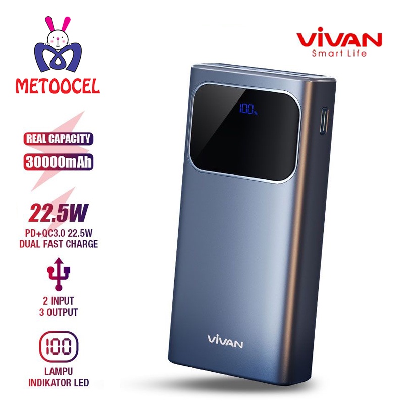 Jual VIVAN Powerbank 20000 MAh VPB C20 3 Output Fast Charging 22 5W PD