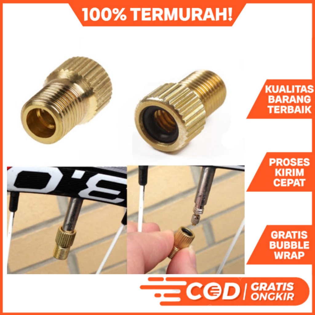 Jual Adaptor Pentil Pompa Sepeda Fixie Presta Ke Pentil Besar Schrader