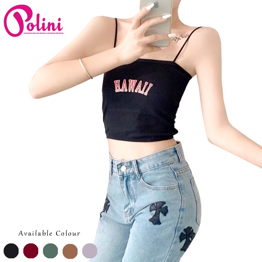 Jual Polini Tanktop Bra Fashion Wanita Elastis Tanpa Kawat Import