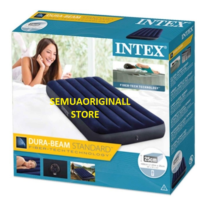 Jual Matras Angin Camping Intex Twin High Qualty Fiber Tech