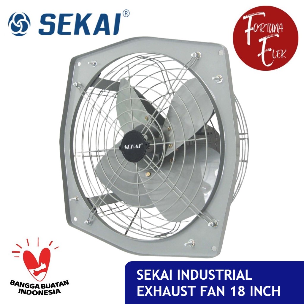 Jual SEKAI Industrial Metal Exhaust Fan 18 Inch IME 1871 Kipas Hexos