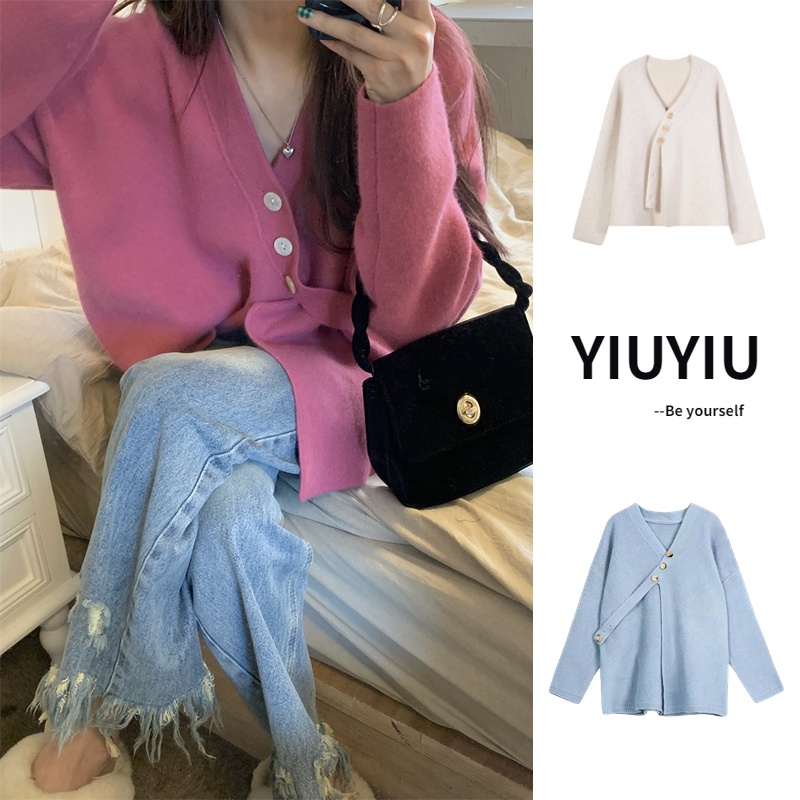 Jual YIU YIU Rajut Cardigan Rajut Korea Cardigan Kancing Baju Rajut