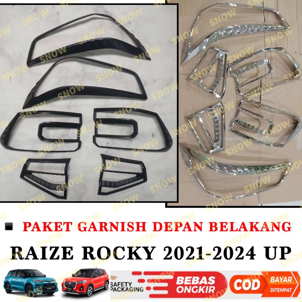 Jual Paket Garnish Lampu Depan Belakang Raize Rocky 2021 2023 2024