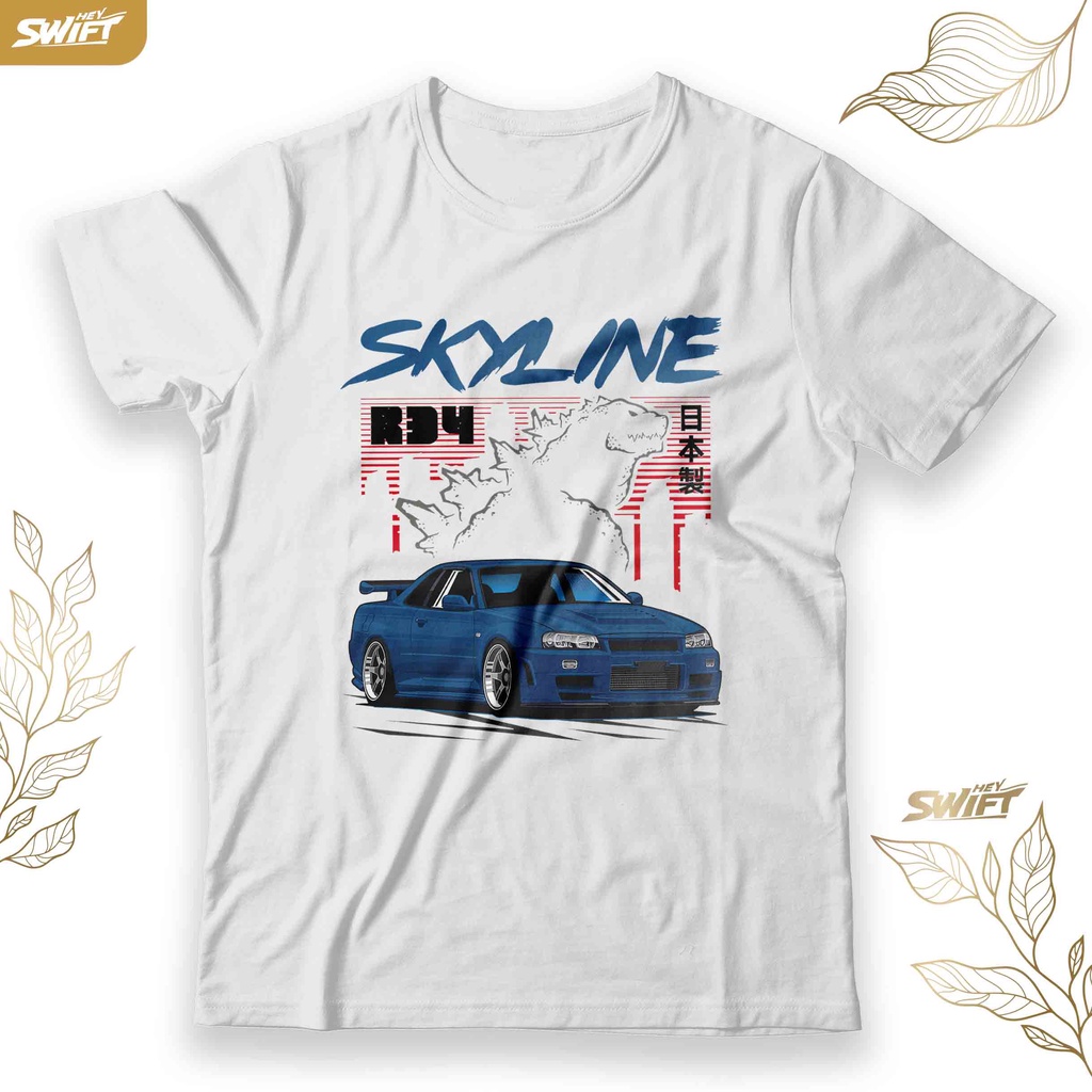 Jual KAOS Nissan Skyline R34 GT R R 34 R 34 Godzilla JDM TSHIRT BAJU