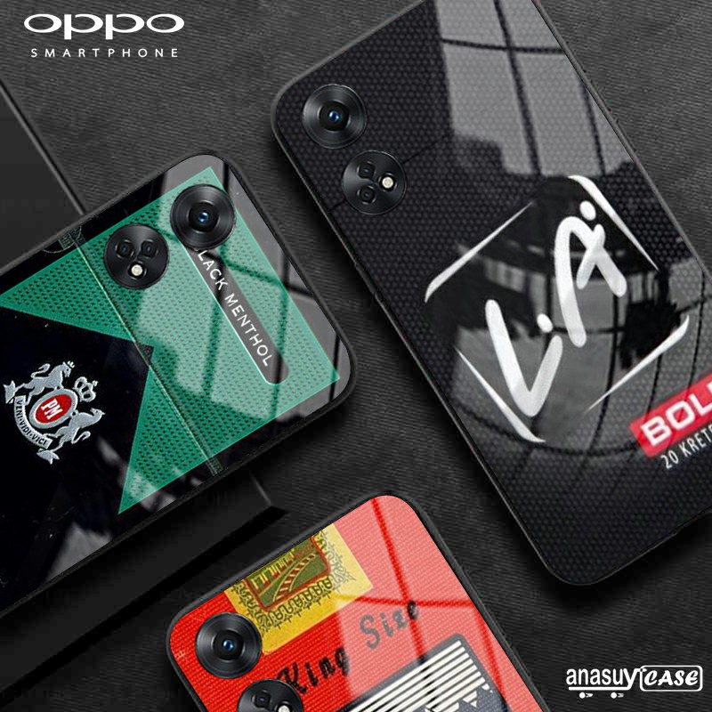 Jual Softcase Glossy Glass Motif Rokok Oppo Reno T G G Terbaru Sc