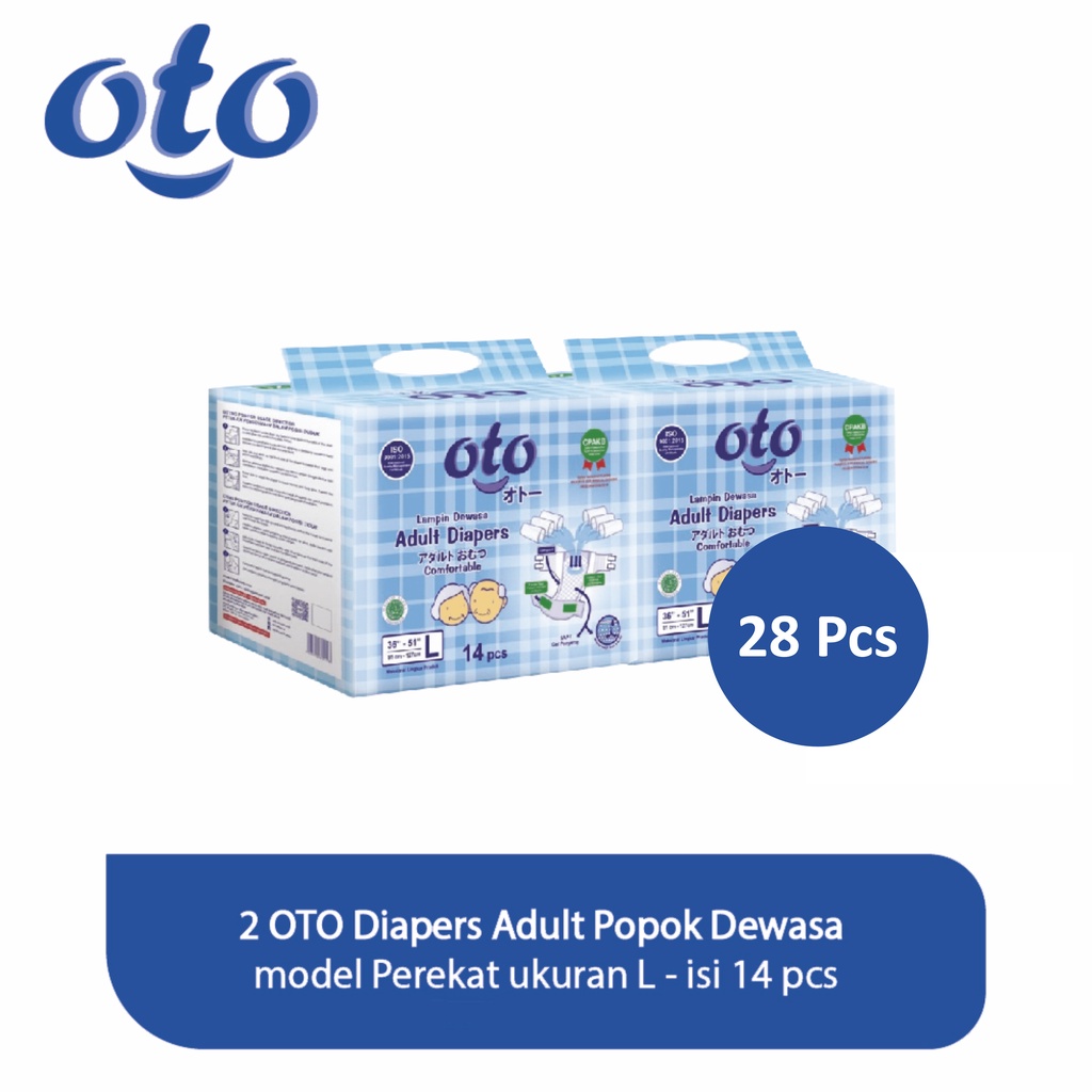 Jual OTO Diapers Adult Popok Dewasa Model Perekat Ukuran L Isi 14 Pcs