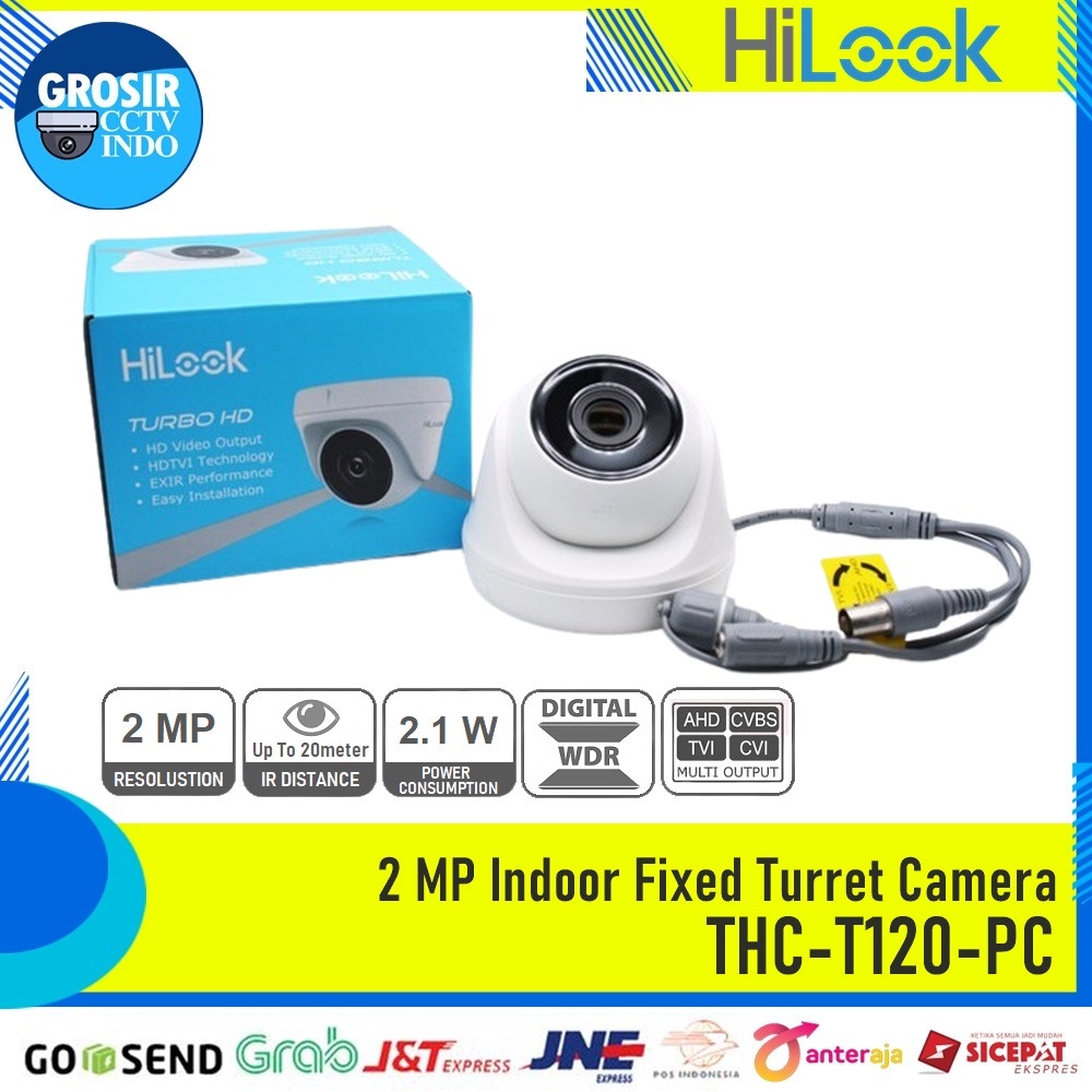 Jual KAMERA HILOOK INDOOR THC T120 PC 2MP 4IN1 EXIR TURRET CAMERA