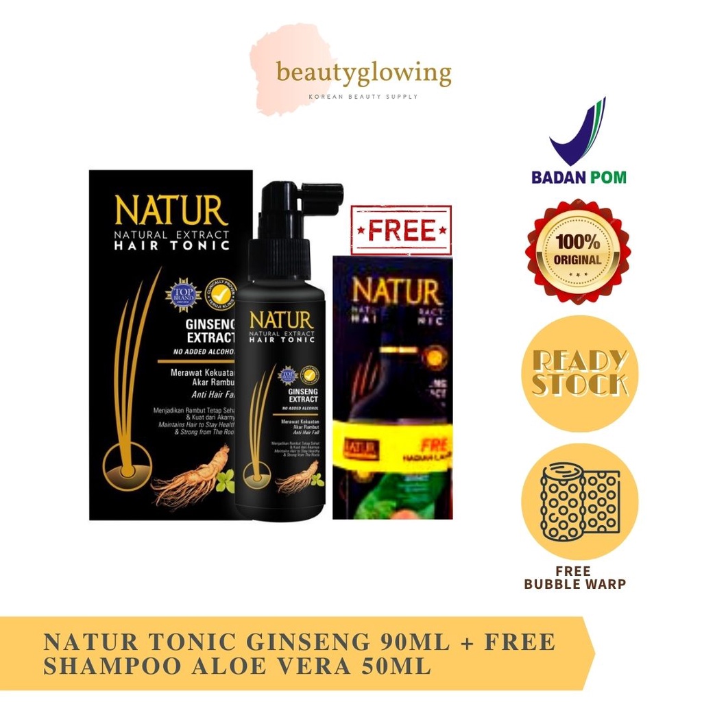 Jual Natur Tonic Ginseng Ml Free Shampoo Aloe Vera Ml Shampoo