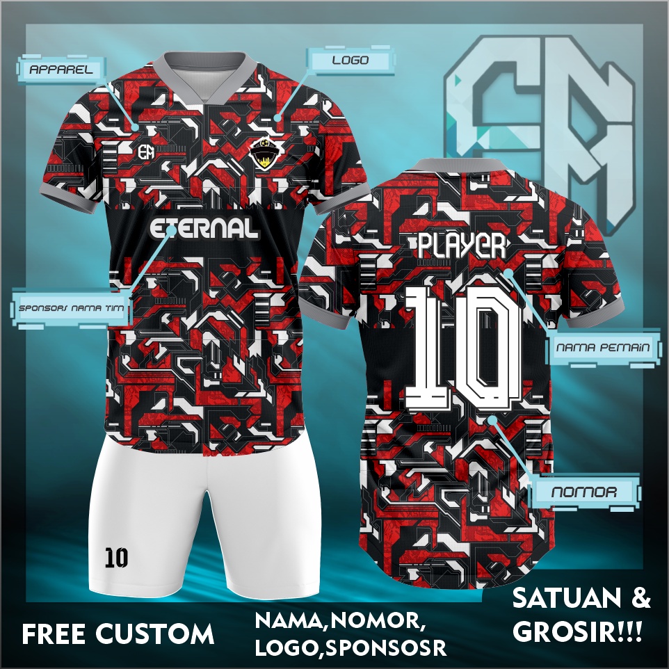 Jual Jersey Custom Futsal Sepak Bola Volly E Sport Full Printing