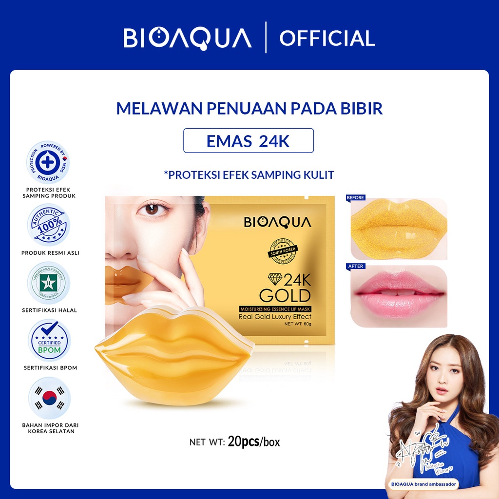 Jual Bioaqua K Gold Moisturizing Essence Lip Mask G Masker Bibir