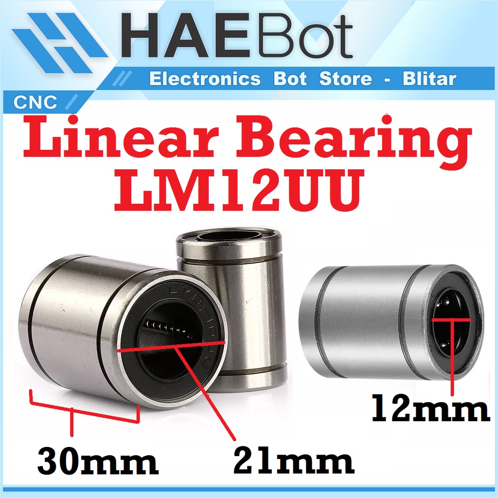 Jual Haebot Lm Uu Linear Motion Bearing Bushing Mm Cnc D Printer