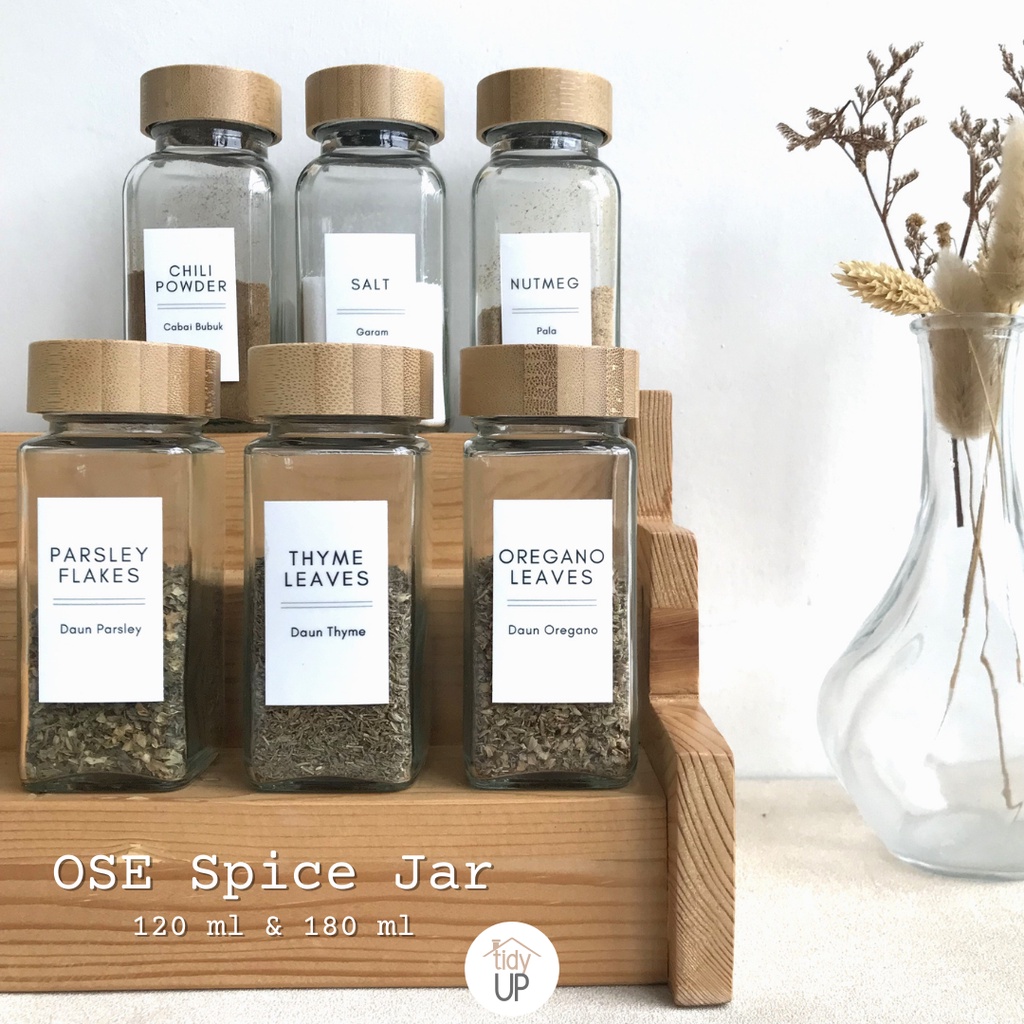 Jual Tidy Up OSE Spice Jar Botol Bumbu Dapur Wadah Tempat Kaca