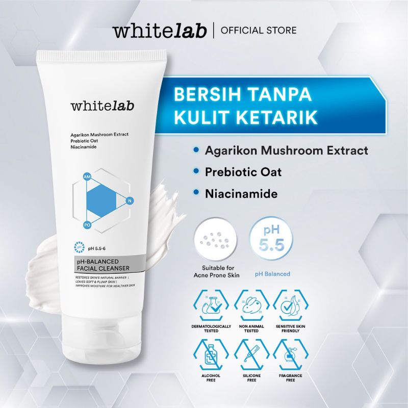 Jual Whitelab PH Balanced Facial Cleanser Sabun Cuci Muka Kulit