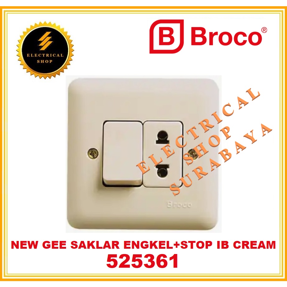 Jual BROCO SAKLAR ENGKEL SERI TRIPLE STOP KONTAK TANAM NEW GEE GALLEO