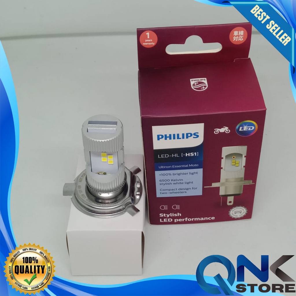 Jual Lampu Depan Motor LED PHILIPS H4 HS1 Lampu LED 2 Sisi Arus DC