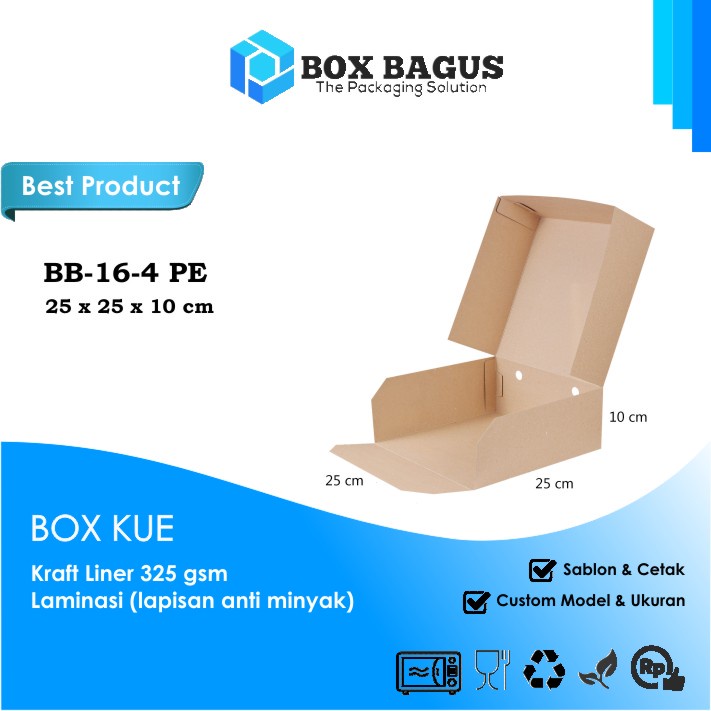 Jual Box Dus X X Kraft Gsm Laminasi Kotak Hampers Kue Bolu