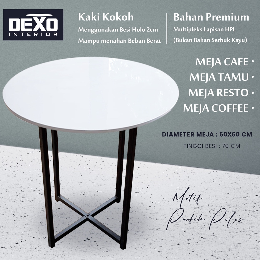 Jual Meja Cafe Bulat Minimalis Meja Resto Bulat Bar Table Bundar Besi