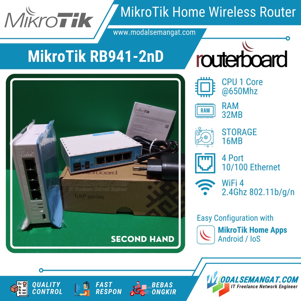 Jual Mikrotik Wireless Router Rb Nd Hap Lite Rb Nd Shopee