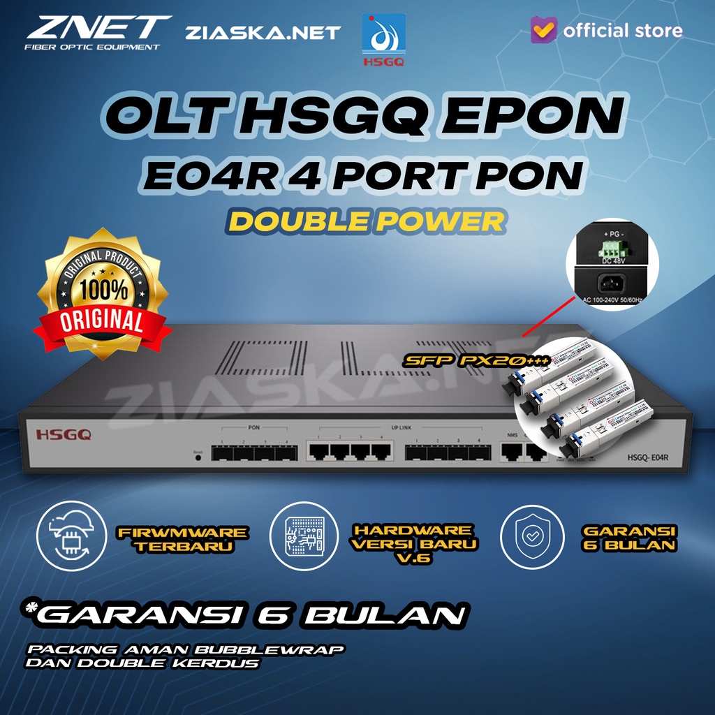 Jual MURAH EPON OLT HSGQ 4 PORT DENGAN SFP PX20 Shopee Indonesia