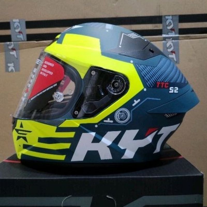 Jual KYT TT COURSE FUSELAGE MATT YELLOW PAKET GANTENG VISOR IRIDIUM