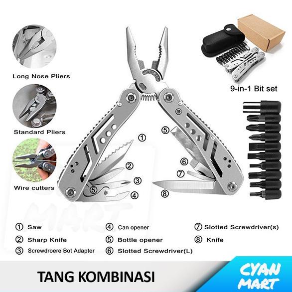 Jual Tang Lipat Obeng Multitool Plier Army Edc Outdoor Camping Survival