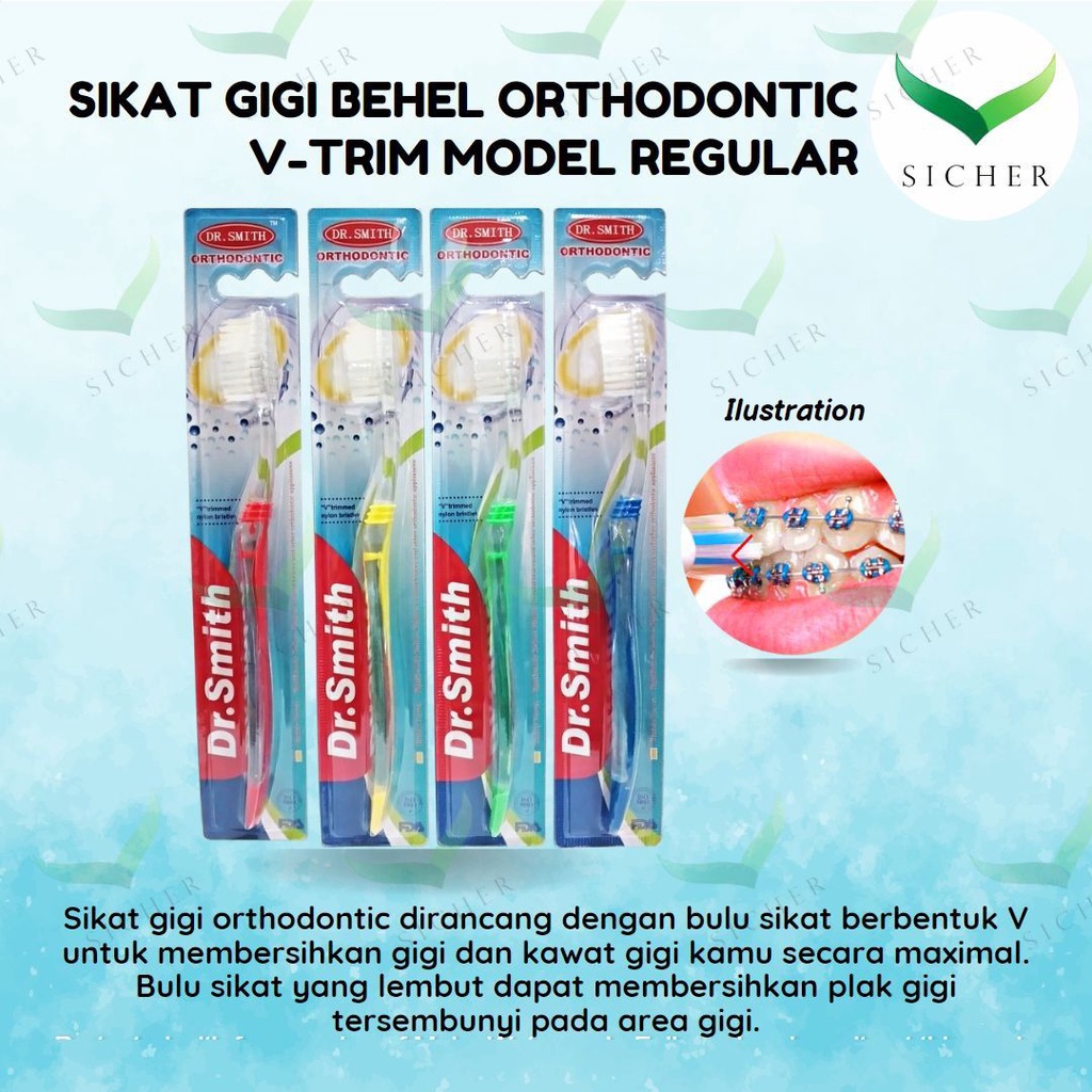 Jual Sikat Gigi Behel Ortho V Trim Tooth Brush Dr Smith L