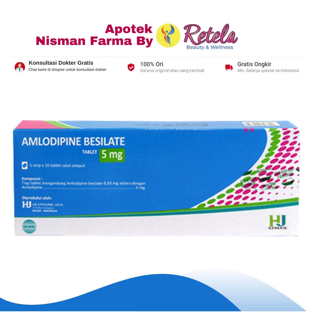 Jual Amlodipine Hj Mg Box Isi Tablet Hipertensi Shopee